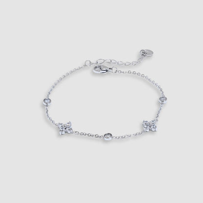 Pulsera dorada con circonias bañada en oro 18k Mirta