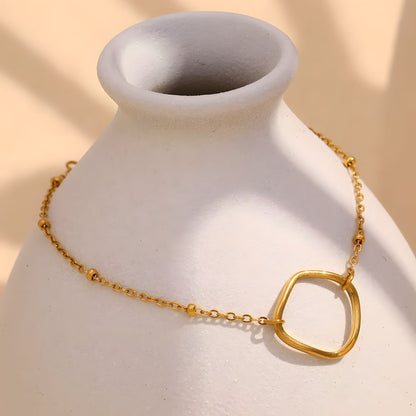Pulsera dorada minimalista con baño de oro 18k Araceli