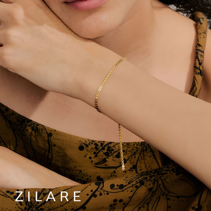 Pulsera dorada moderna bañada en oro 18k para mujer Aline