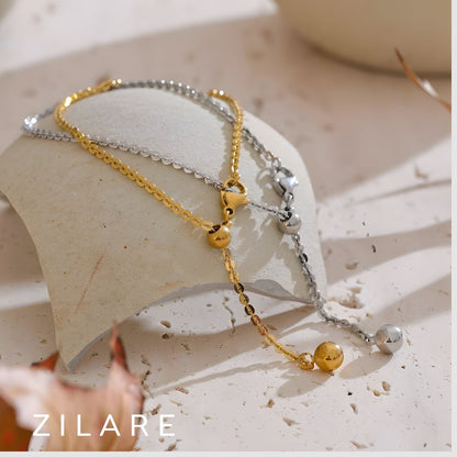Pulsera dorada moderna bañada en oro 18k para mujer Aline