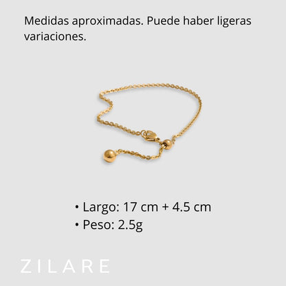 Pulsera dorada moderna bañada en oro 18k para mujer Aline